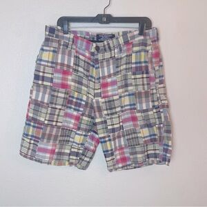 Old Navy patchwork plaid shorts 10” inseam